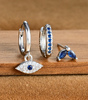Hypoallergenic Blue Eye Earrings Set – Annabel