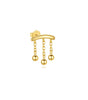 Cross Tassel Pendant Earrings with Cubic Zirconia - Ruth