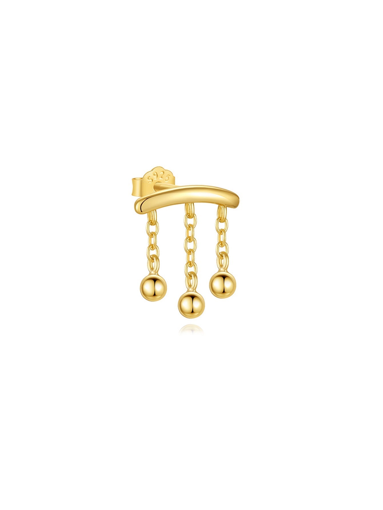 Cross Tassel Pendant Earrings with Cubic Zirconia - Ruth