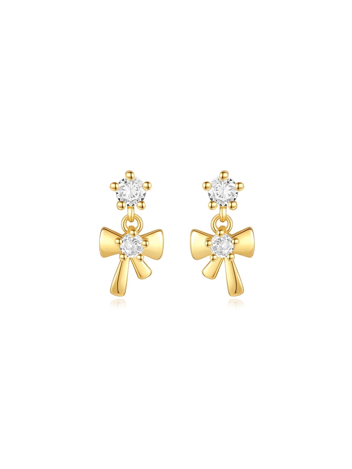 Cross Tassel Pendant Earrings with Cubic Zirconia - Ruth