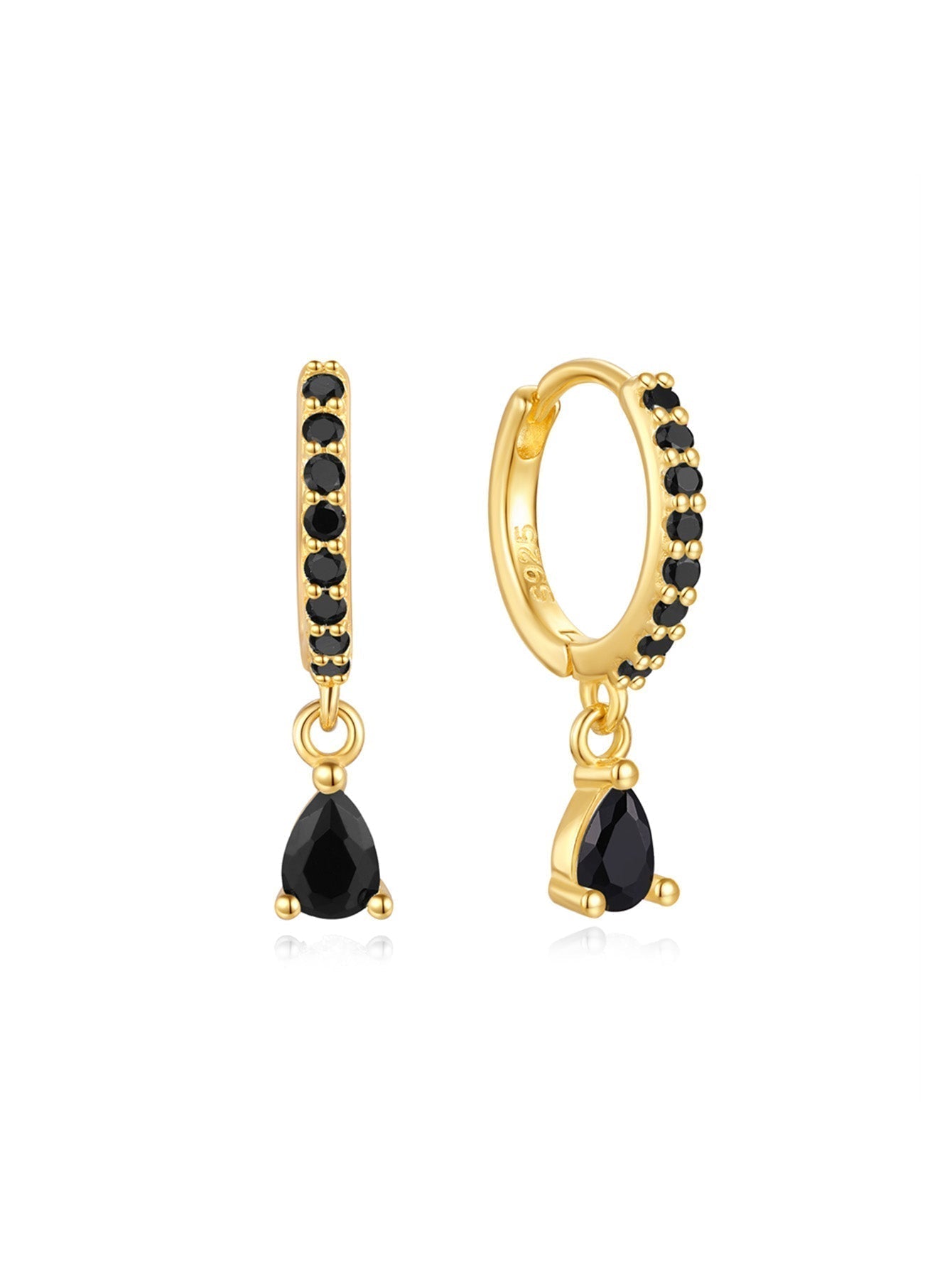 Drop Summer Earrings with Cubic Zirconia – Ester