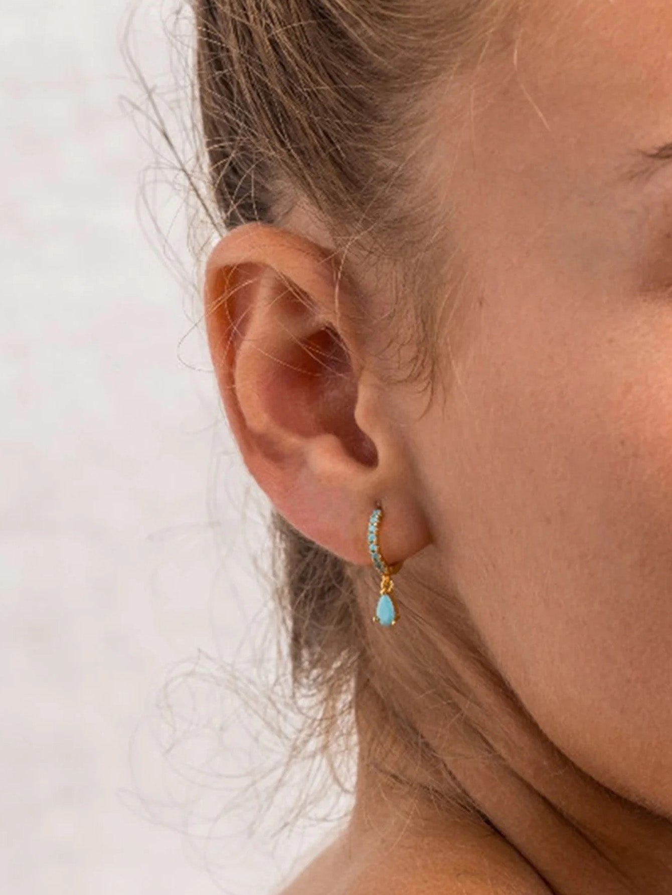 Drop Summer Earrings with Cubic Zirconia – Ester