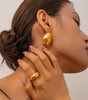 Egg Earrings with 18K Gold Plating – Faith