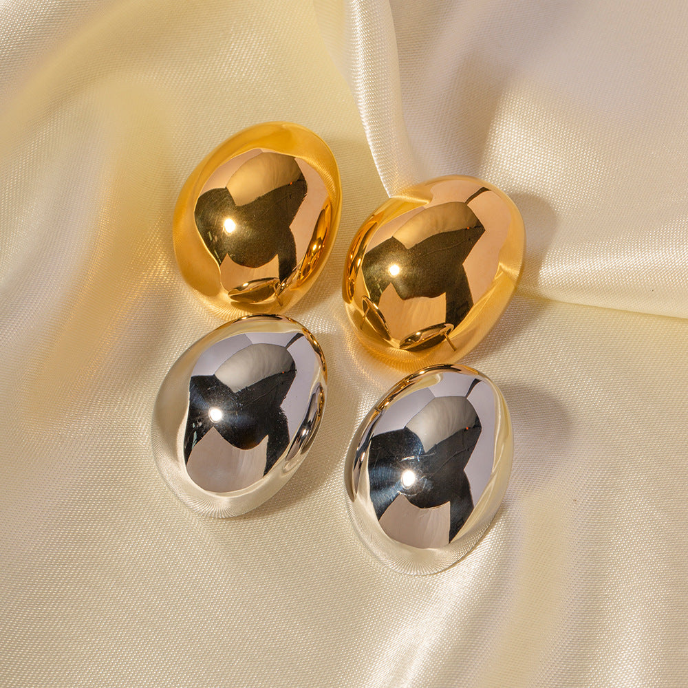 Egg Earrings with 18K Gold Plating – Faith