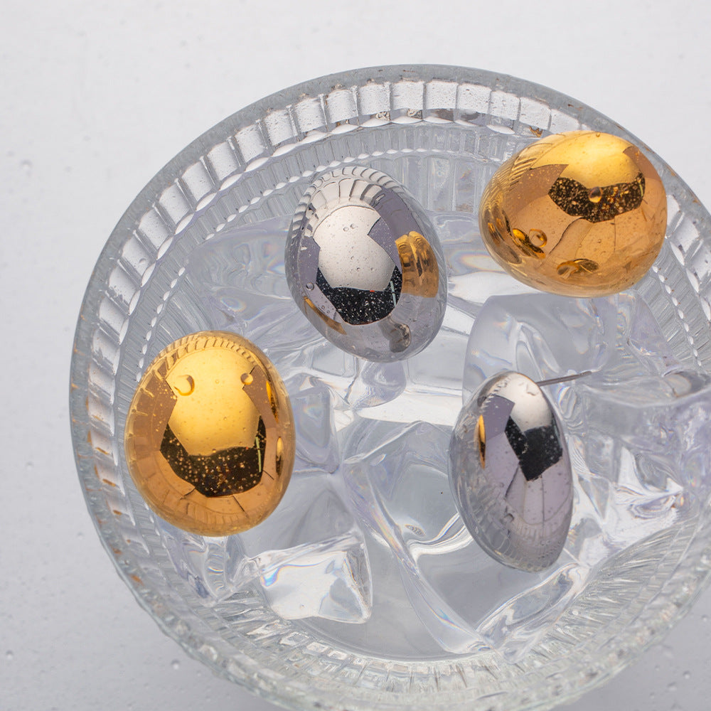 Egg Earrings with 18K Gold Plating – Faith
