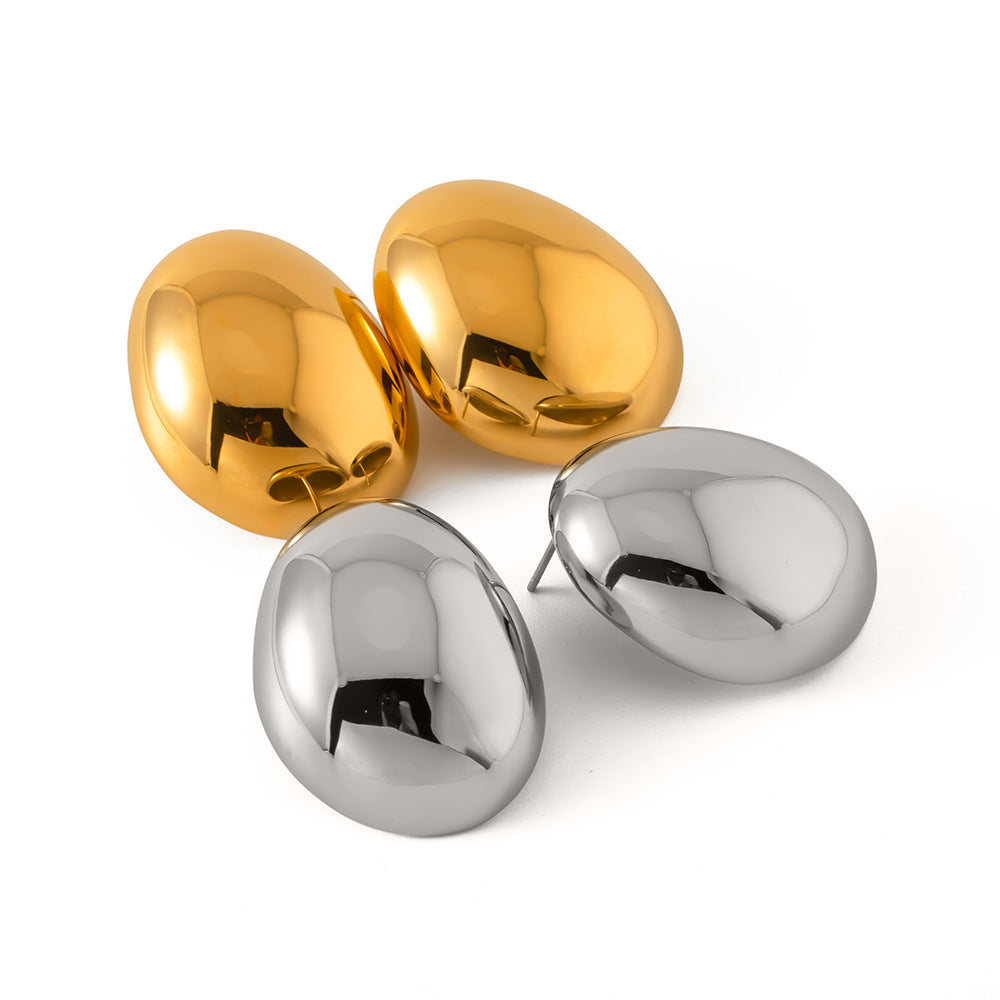 Egg Earrings with 18K Gold Plating – Faith