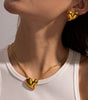 Love Heart Waterproof  Earrings - Eylmer