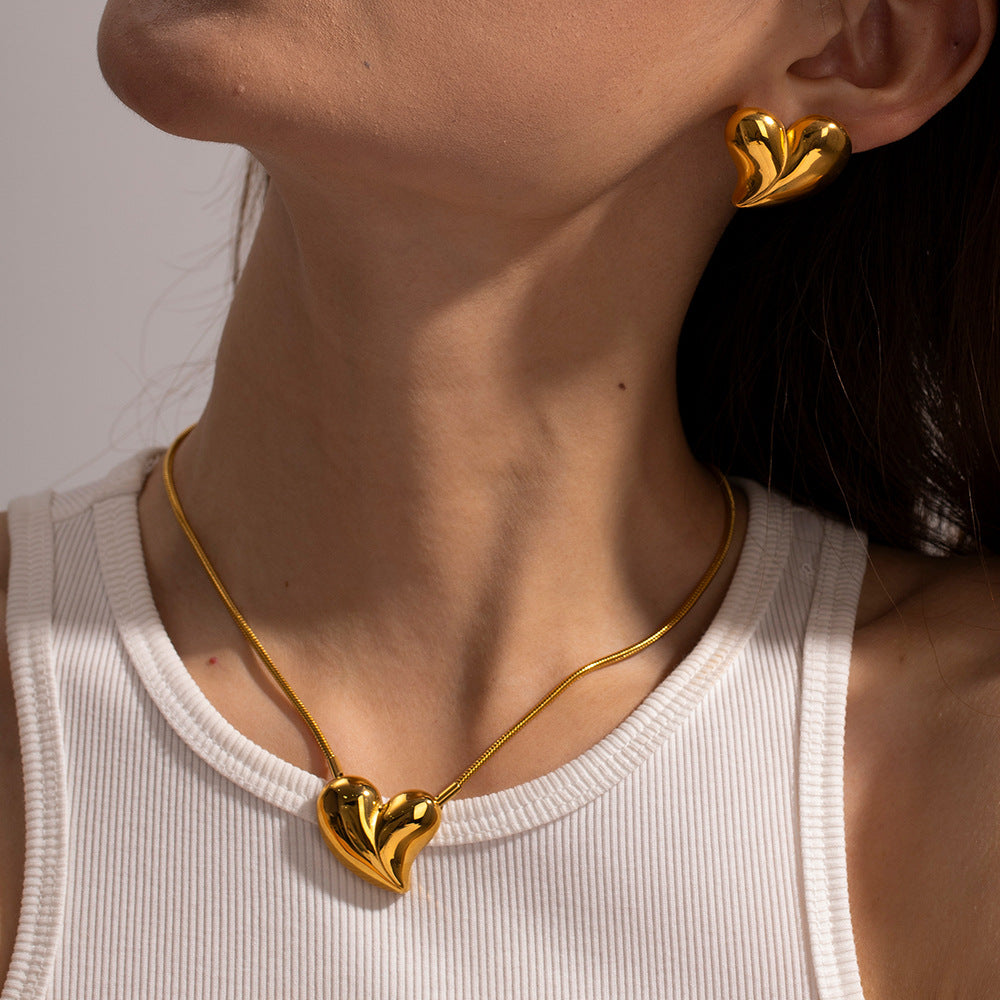 Love Heart Waterproof  Earrings - Eylmer