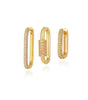 Stunning Geometric Earring Set with Cubic Zirconia –Barbara