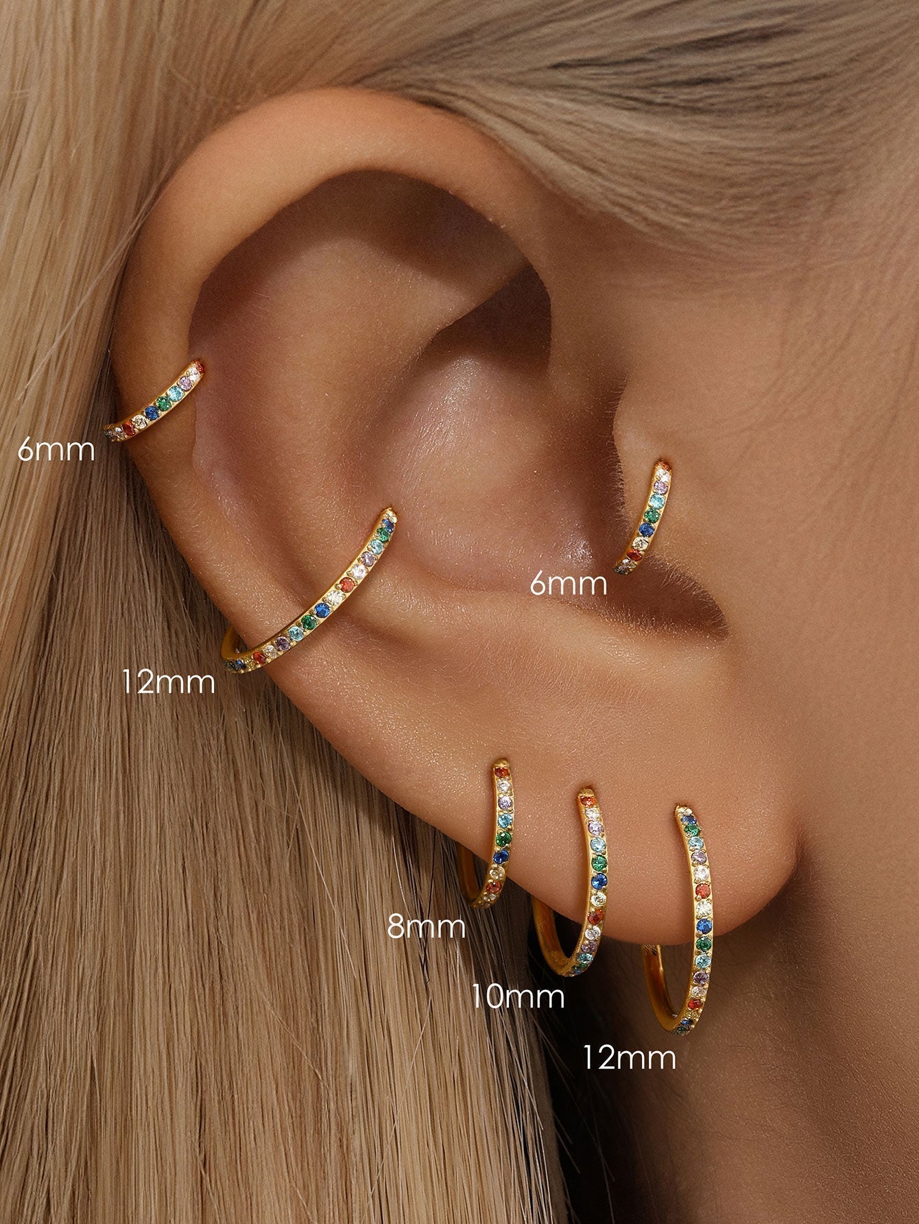 Cartilage Hoop with Cubic Zirconia – Unton