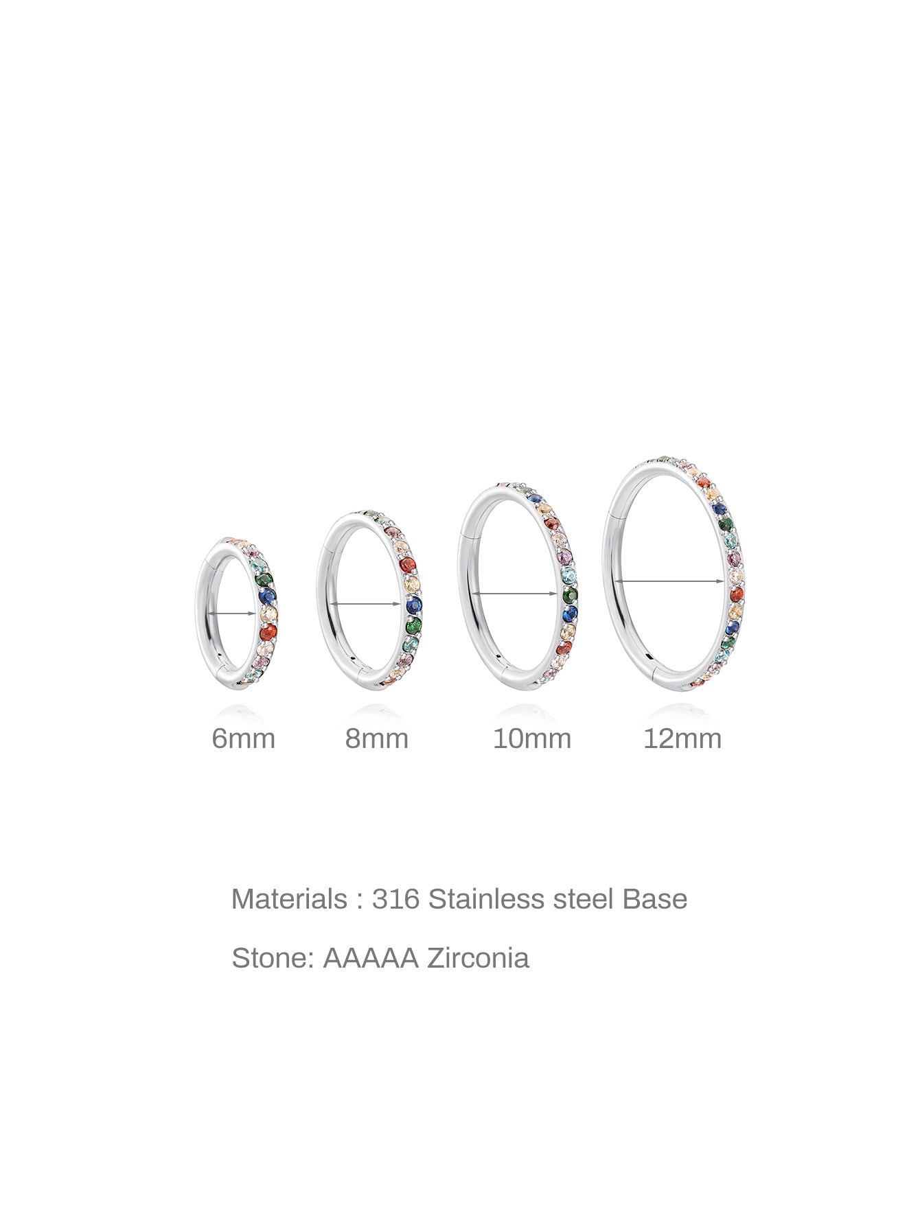 Cartilage Hoop with Cubic Zirconia – Unton