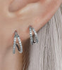 Cartilage Hoop with CZ Stones Available in Multiple Sizes - Bethia