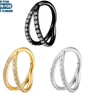 Cartilage Hoop with CZ Stones Available in Multiple Sizes - Bethia