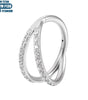 Cartilage Hoop with CZ Stones Available in Multiple Sizes - Bethia
