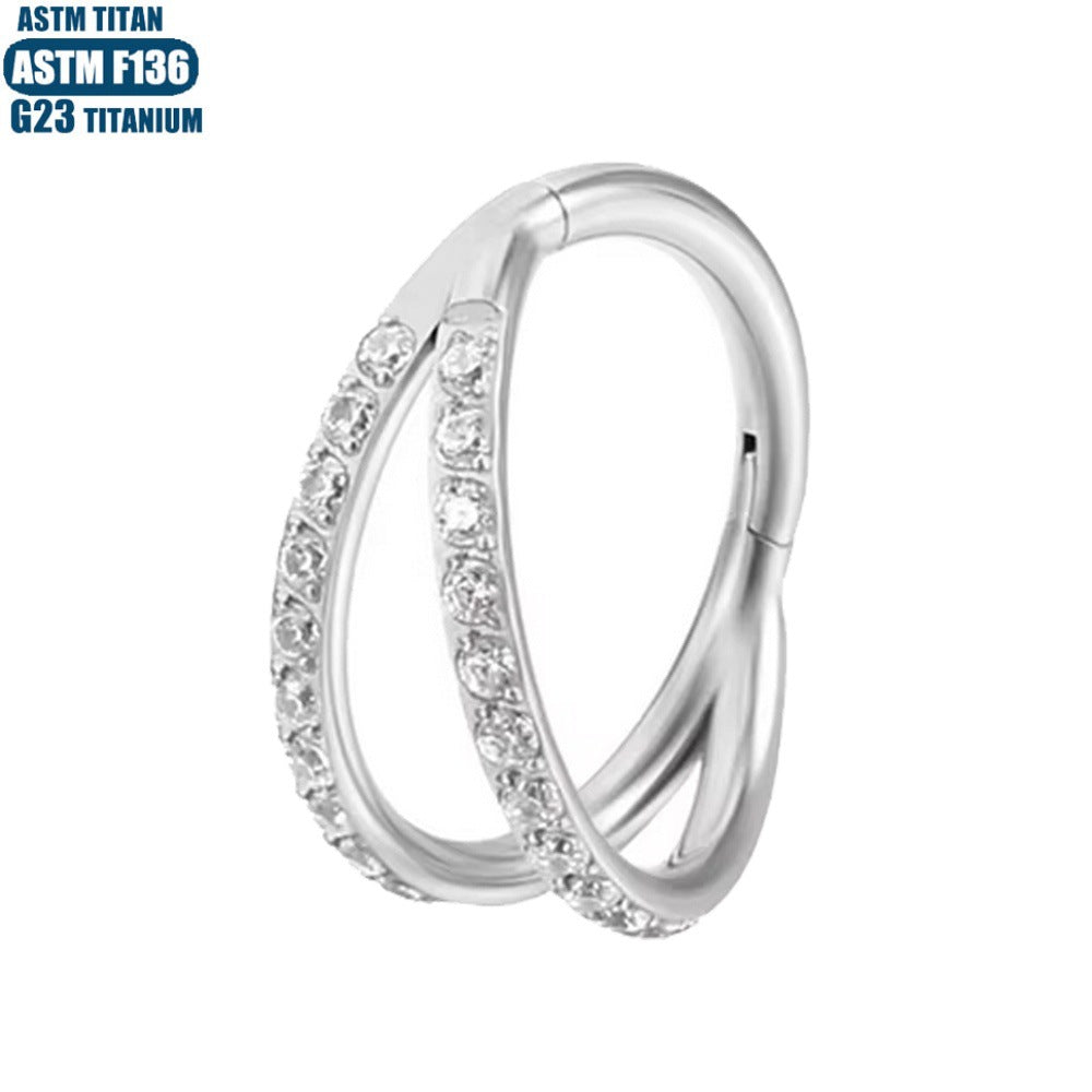 Cartilage Hoop with CZ Stones Available in Multiple Sizes - Bethia