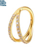 Cartilage Hoop with CZ Stones Available in Multiple Sizes - Bethia