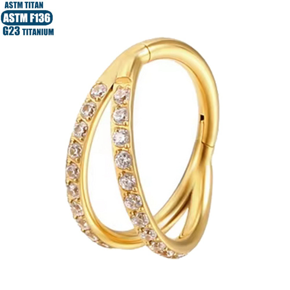 Cartilage Hoop with CZ Stones Available in Multiple Sizes - Bethia
