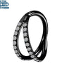 Cartilage Hoop with CZ Stones Available in Multiple Sizes - Bethia