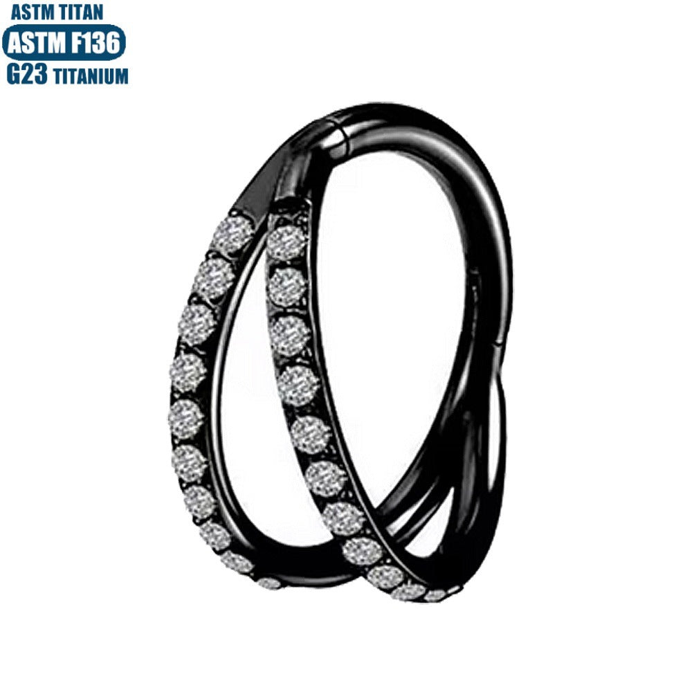 Cartilage Hoop with CZ Stones Available in Multiple Sizes - Bethia